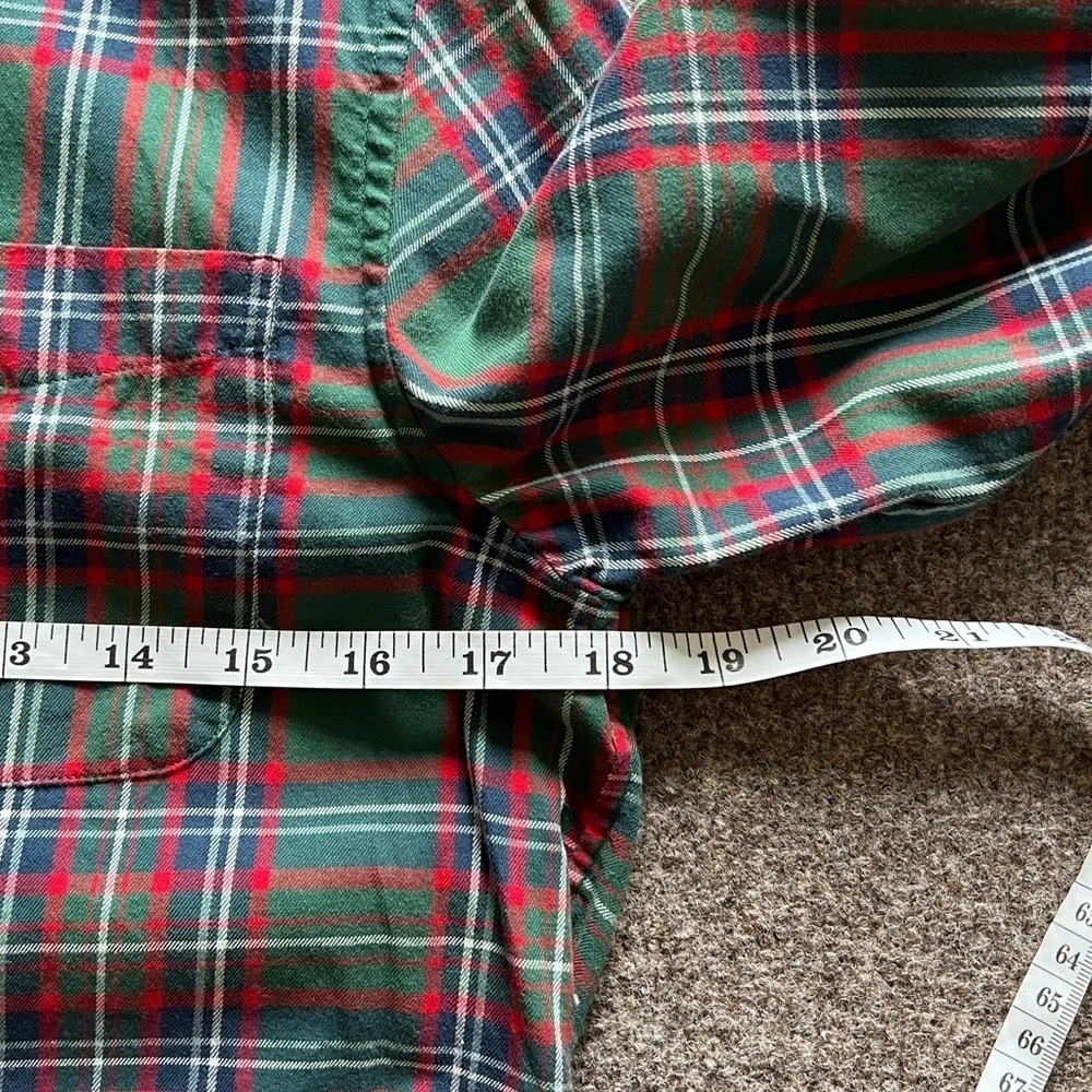 Ralph Lauren Green Plaid Button Down Long Sleeve Shirt Custom Fit Boys L (14-16)